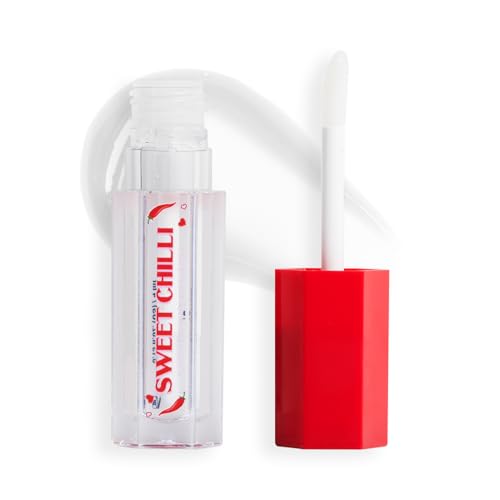 I Heart Revolution, Sweet Chilli Lip Oil, Plumping Effect, Glossy Finish, Contains Vitamin E, Clear, 4ml, 4 ml (Pack of 1)
