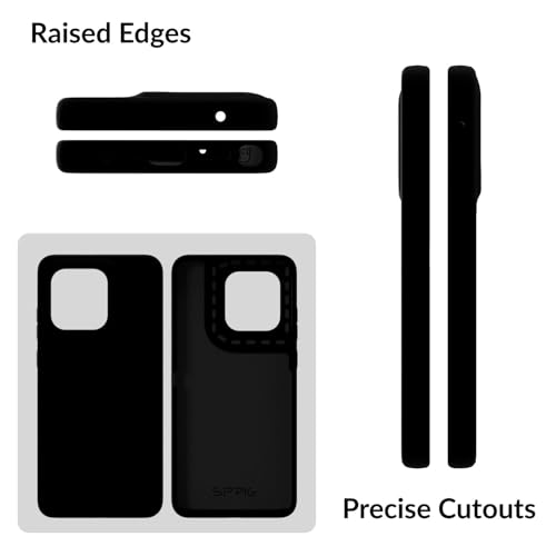 Image of SPRIG Compatible with Moto Edge 60 Stylus Premium SilkTone Back Cover Drop Tested Shock Proof Mobile Case for Men, Women, Boys and Girls with Camera Protection (Black)