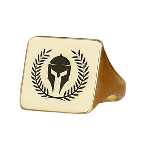 Bague gladiateur carrée hypoallergénique en argent 925 plaqué or