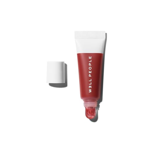 Well People Poutlove Peptide Lip Balm Hydrating Sheer Tinted Lip Treatment with Peptide Complex Murumuru Butter & Sesame Seed Complex for a Plumper Smoother-Looking Pout Honey Plum