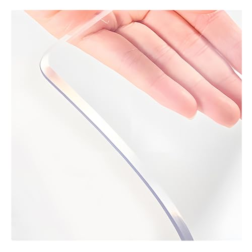 Mantel de PVC impermeable de alta calidad, 2 mm, placa de cristal transparente, mantel de cristal suave, para escritorio de oficina, resistente al aceite, resistente a la suciedad, 80 x 120 cm