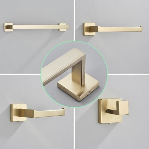 Ensemble matériel salle de bain or brossé anti-rouille pour douche - 5
