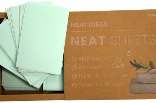 Neat Ideas - Neat Sheets Eco-Friendly Laundry Sheets 100 x sheets 0% Plastic Echo, green