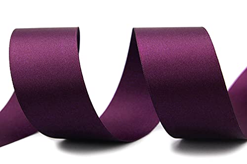 finemark 3 m x 40 mm cinta de raso morado ciruela (118) cinta de doble cara de satén sin alambre suave y brillante cinta de regalo decorativa doble cara cinta decorativa para manualidades Cover