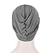 Fxhixiy Hijab Braid Silky Turban Hats for Women Cancer Chemo Beanies Cap Headwrap Headwear (Gray)