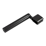 Acandoo Profi Saitenkurbel Saitenspindel schwarz mit Stegpin-Werkzeug, Kerbe für Mechanikenknöpfe