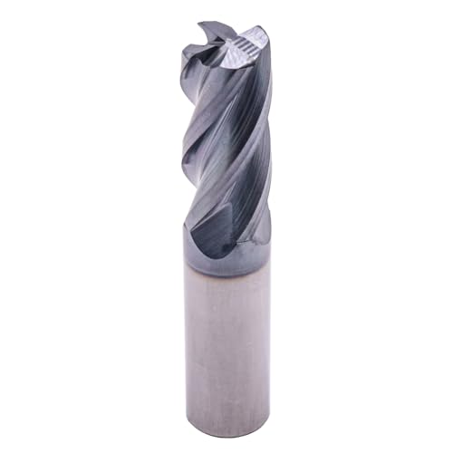 Image of Solid Carbide Corner Radius End Mill - .060 inch Corner Radius, AlTiN Coated, 4 Flute, 35 Helix, 3 /4 inch Cutting Dia, 3 /4 inch Shank Dia, 1-3 /4 inch LOC, 4 inch OAL for Milling Alloy Steel, Steel, Iron, Copper