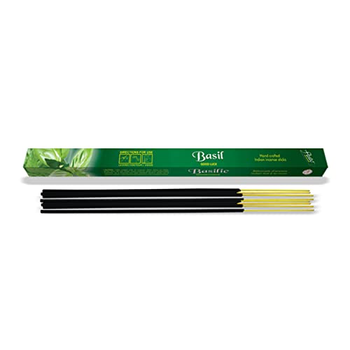 Flute Basil Incense Sticks For Good Luck & Blessing (8 Sticks/Pack, 25 Packs/Box, Total 200 Sticks Box) Best For Gifting #TOP4