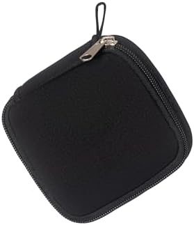 Mini Pouch for Organization, Soft Small Electronic Organizer Travel Storage Carrying Tech Bag Compatible with MagSafe Power Adapter, Laptop Accessories Cables, Cords, USB Drives, Earphones Black