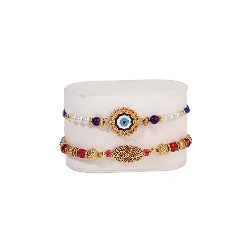 Image of Frostick Designer Rakhi With Chocolate Gift for Bhaiya /Bhai /Brother With Greeting Card, Tilak Chawal And Silver coin (Diary Milk Silk 2pcs, Pack of 2) (Random Design Rakhi)