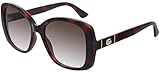 Gucci GG0762S Havana/Brown Shaded 56/18/145 Damen Sonnenbrillen