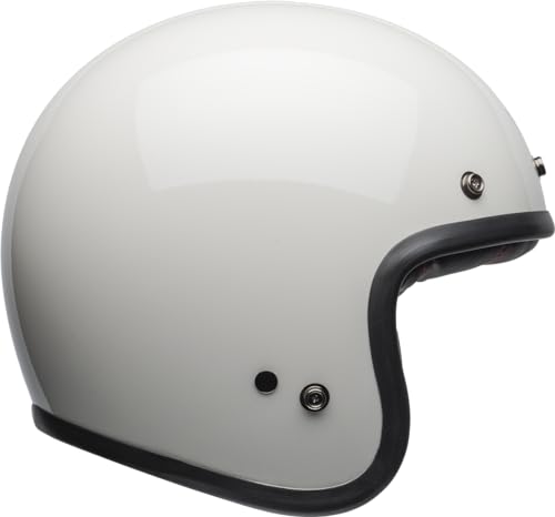 Bell Custom 500 Open-Face Motorcycle Helmet (Gloss Vintage White, Medium)