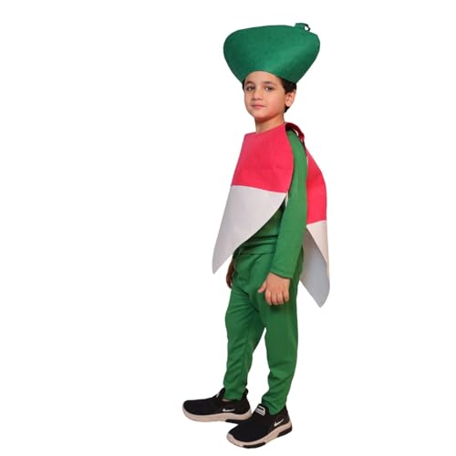Image of Kaku Fancy Dresses Fruit and Vegetable Costume Paper Cutout with Cap For Kids | Healthy Food Costume For Boys & Girls (Tracksuit Not Included)