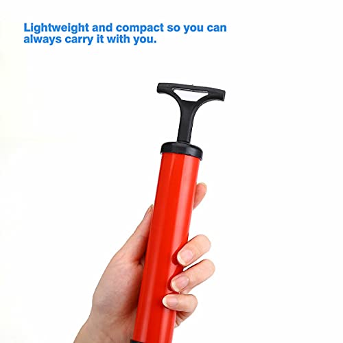 Multi-Purpose Air Hand Pump For Basketball & Bicycle - Portable, Lightweight, Dual-Action, High Pressure Pump With Needle & Nozzle Adapters #TOP3
