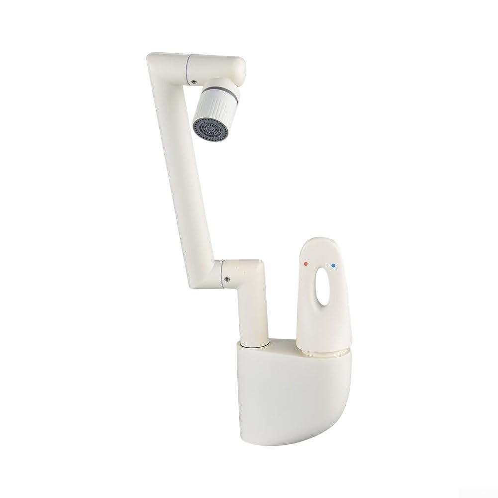 Rubinetto Bagno Rotante in Ottone Controllo Caldo per freddo(white)