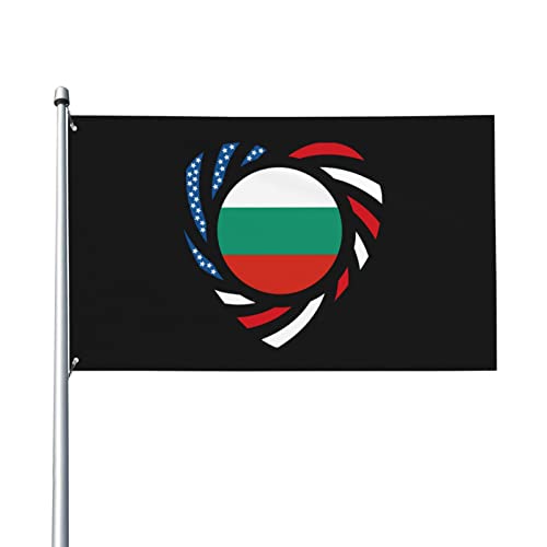 Bandiere Da Giardino We Heart America And Bulgaria Love Forever Outdoor Bandiera Lavabile Banner Giardino Durevole Bandiere Decorative Per Prato Sport Feste 90X150 CM