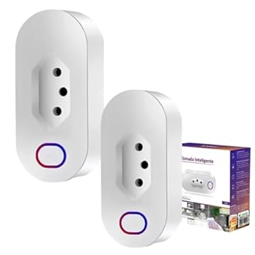 Kit 2 Tomadas Inteligente Smart Automação Wifi Google Home Alexa 20A