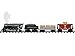 Lionel Battery-Operated Pennsylvania Flyer Freight Toy Train Set with Bluetooth, Locomotive, Train Cars, & Track with Authentic Train Sounds, Lights, & Water Vapor Smoke Effects for Kids 4+
