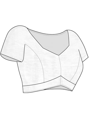 RENVAANI FASHION Women's Indian Traditional Unstitched Kanjivaram Kanchipuram Silk Pure Zari Weaving Lehenga Choli Along With Dupatta Attach With Unstitch Blouse Piece, Half Saree (HT143)