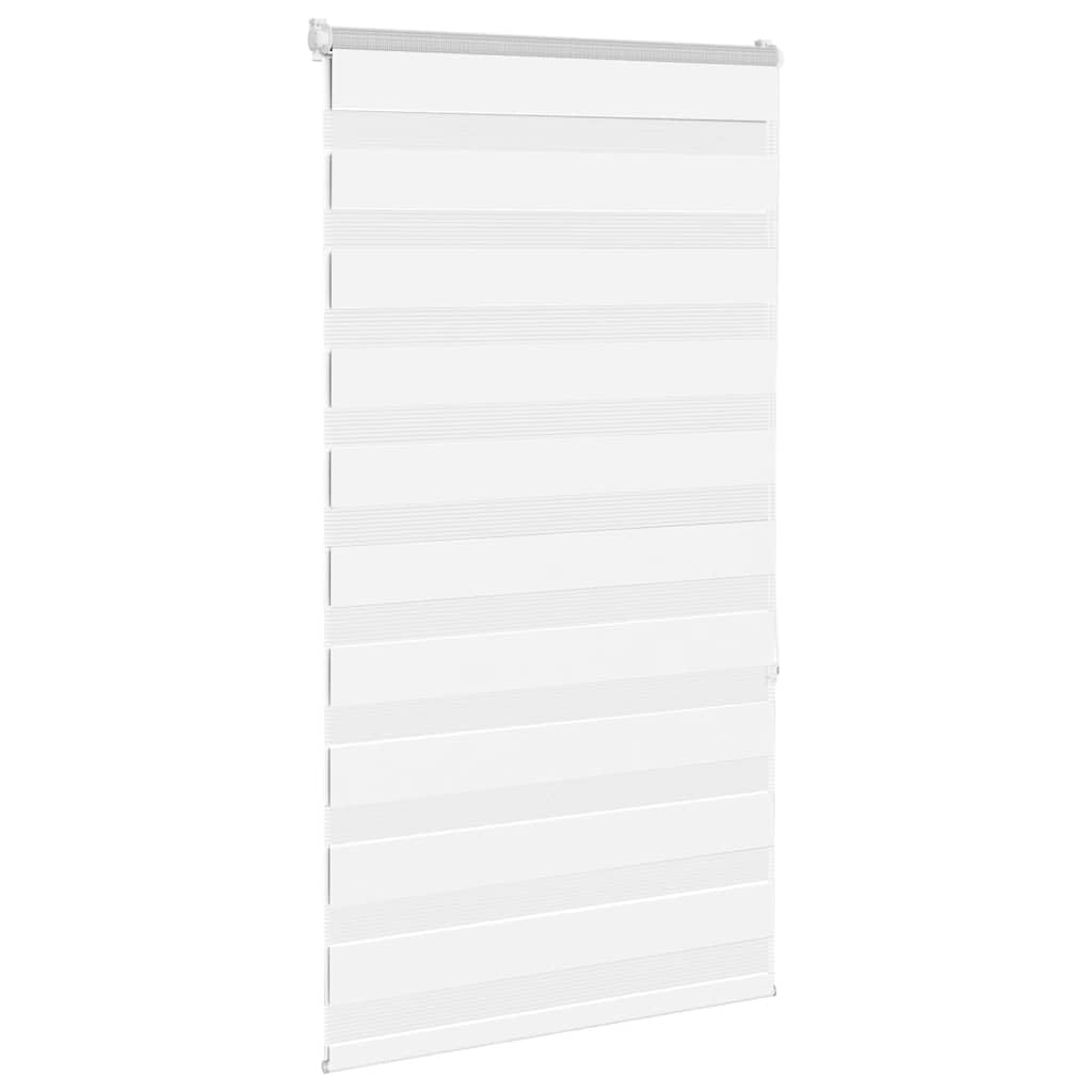 Doppelrollo Weiß 75x150 cm Polyester, Sichtschutz und Sonnenschutz, blickdichtes Jalousie Rollo mit Klemmfix ohne Bohren, Verdunkelung für Schlafzimmer Wohnzimmer Büro