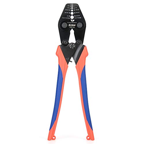 iCrimp CWR1328 Wire Rope Crimping Tool with Cutting function for Cable Railing, Hand Swaging1/32~1/8-inch Aluminum Oval Sleeves,StopSleeves,DoubleBarrel Ferrules