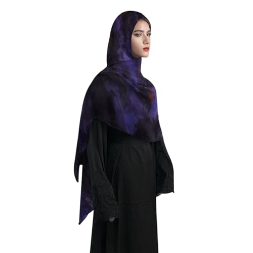 TINAYAUE 78.74 * 35.43 Inch Extra Large Women Hijab with Art Print Muslim Instant Hijab Scarf Ladies Long Head Wrap Scarves2