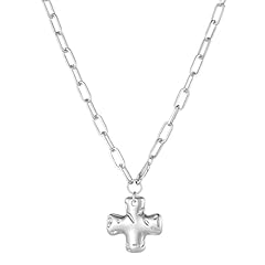 adjustable chain cross-silver