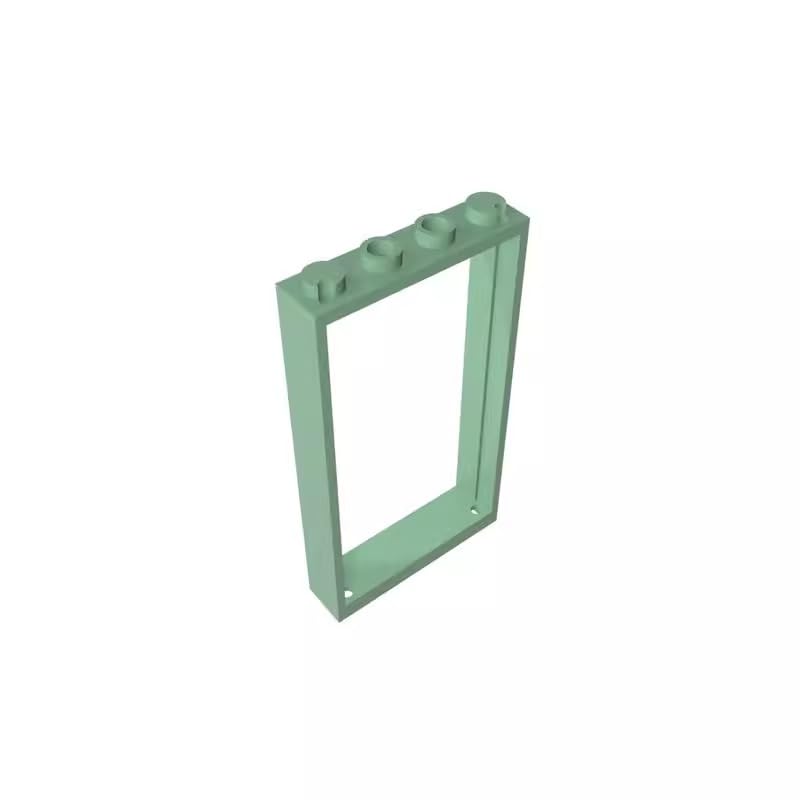 Gobricks 60596 Door Door Frame 1x4x6 Type 2 10 Pieces GDS-874 Compatible with Lego Building Blocks Color:Sand Green โ image 1