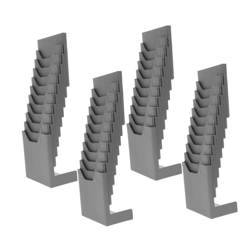 LOLIPPYY 4 Portatarjetas Verticales De Plástico Para Identificación Reloj De Tiempo Expositor De Plástico Para Tarjetas Tarjetero Almacenamiento Material De Almacén Estante Para