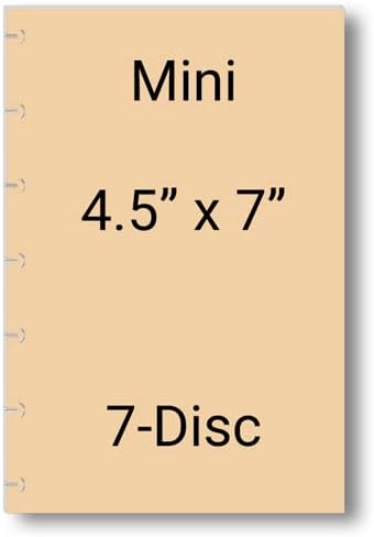 Undated Monthly Calendar Refills for Letter, Junior, Classic, Skinny, Mini size Discbound Planners FItts Happy Planners Levenger Circa TUL Staples Arc Notebook Office (7-Disc, 4.6x7, Cat)