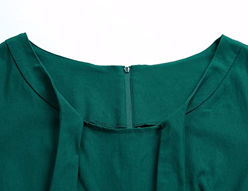 Image of MUXXN Women's Vintage 1950s Midi Crew Neck Short Sleeve Party Cocktail Work Casual Bodycon Dress