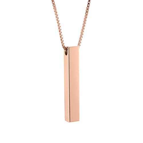 Yellow Chimes Pendants for Women Rosegold Plated Stainless Steel Bar Charm Chain...