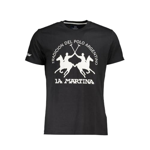 T-shirt en coton noir pour homme anti-déformation coupe ajustée
