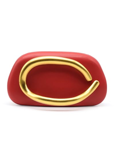 Image of Evening Clutch Purse for Women, PU Leather Wedding Guest Clutch Metal Chain Shoulder Bag, Crossbody Purse