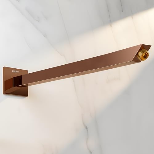 Image of Plantex 18-Inch Shower Arm for Overhead Shower /Stainless Steel Shower Pipe /Wall Mount Bathroom Fitting with -Inch Thread - Pack of 1 (Rose Gold)