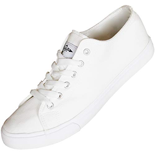 All White Low Top Retro Tennis Skate Shoes Men 9