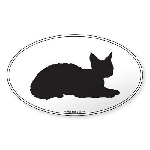 CafePress Devon Rex Silhouette Oval Sticker Oval Bumper Sticker Car