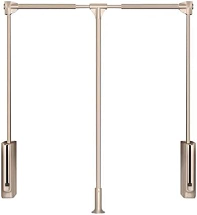 Adjustable Heavy-Duty Pull Down Closet Rail - Aluminum Hanging Rod System, 30kg Capacity, 564-1210mm, Ideal Space-Saving Storage Solution, Easy Installation Organizer