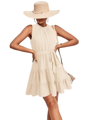Image of Umenlele Women's Ruffle Casual Mini Dress