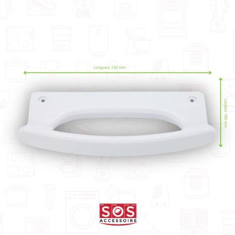 UNIVERSALE Maniglia Porta Frigorifero Whirlpool Lung.205mm - Foto 6