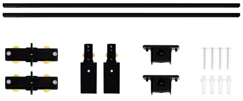 VANoopee 8FT H Track Lighting Rails Black