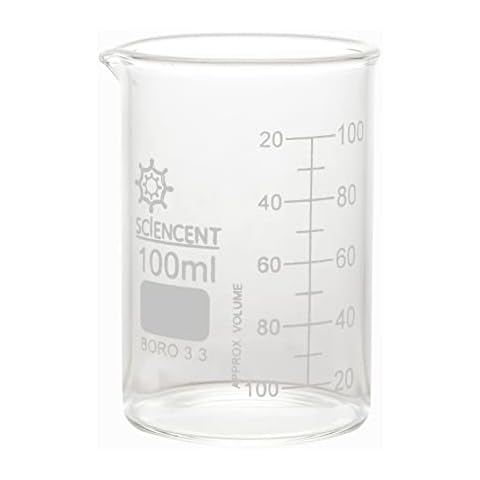 SCIENCENT Glass Beaker 100ml (Single) Cover