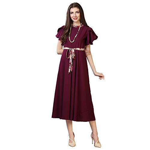 Image of QIQI Women's Crepe A-Line Maxi Casual Dress