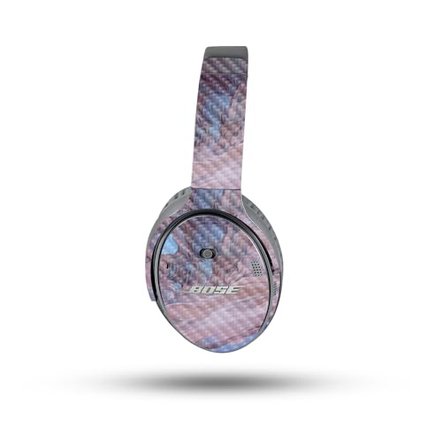 Image of MightySkins Carbon Fiber Skin Compatible with Bose QuietComfort 35 II Headphones - Monsoon | Protective, Durable Textured Carbon Fiber Finish | Easy to Apply, Remove, and Change Styles