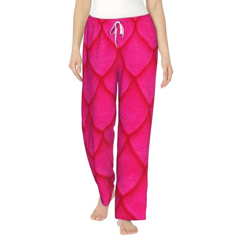 Pantalon de pyjama en polaire motif écailles de dragon femme idée cadeau