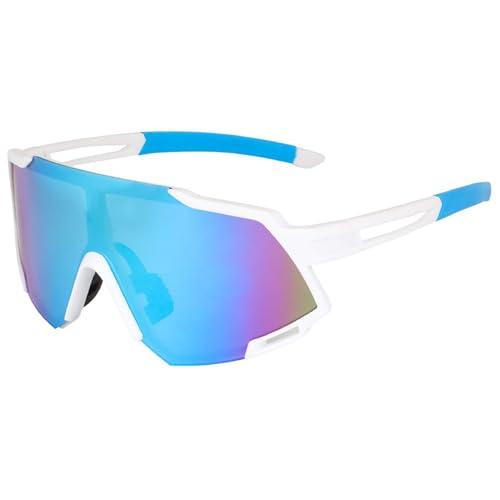 Image of Dervin One Piece Shield Sports Oversized Visor Non Polarized Sunglasses for Men Women, Outdoor Cricket Cycling Hiking Fishing Sunglasses