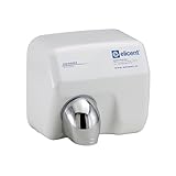 elicent HD300A Elektrischer Handtuch, automatisch, winddicht, aus weißem Stahl, 53 °C, 96 km/h, Motor 250 W, für öffentliche Toiletten, Hotels, Fitnessstudios etc.