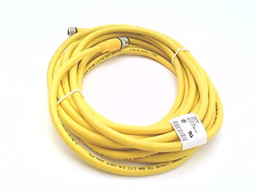 TURCK RKC 4.4T-4-RSC 4.4T NO LEDS, T BARB FITTING, STRAIGHT FEMALE CONNECTOR, M12 EUROFAST, U5266, STRAIGHT MALE CONNECTOR, CORDSET, NICKEL PLATED BRASS COUPLING, 4 METER LENGTH, DOUBLE ENDED, PVC JAC