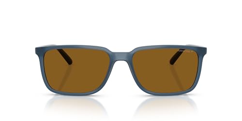 ARNETTE An4364 Dinsky - Gafas de sol para hombre, Azul ópalo/marrón oscuro polarizado, 57 mm