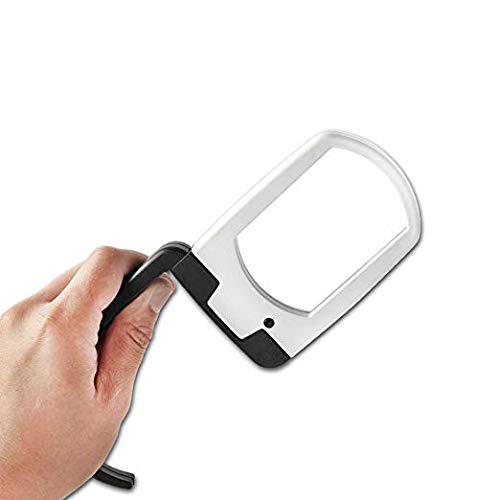 Loupe pliable avec support mains libres et lanière de lecture blanche